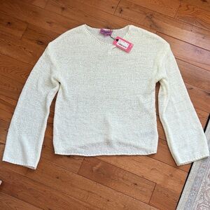 Edikted size small white Crew Neck Sweater